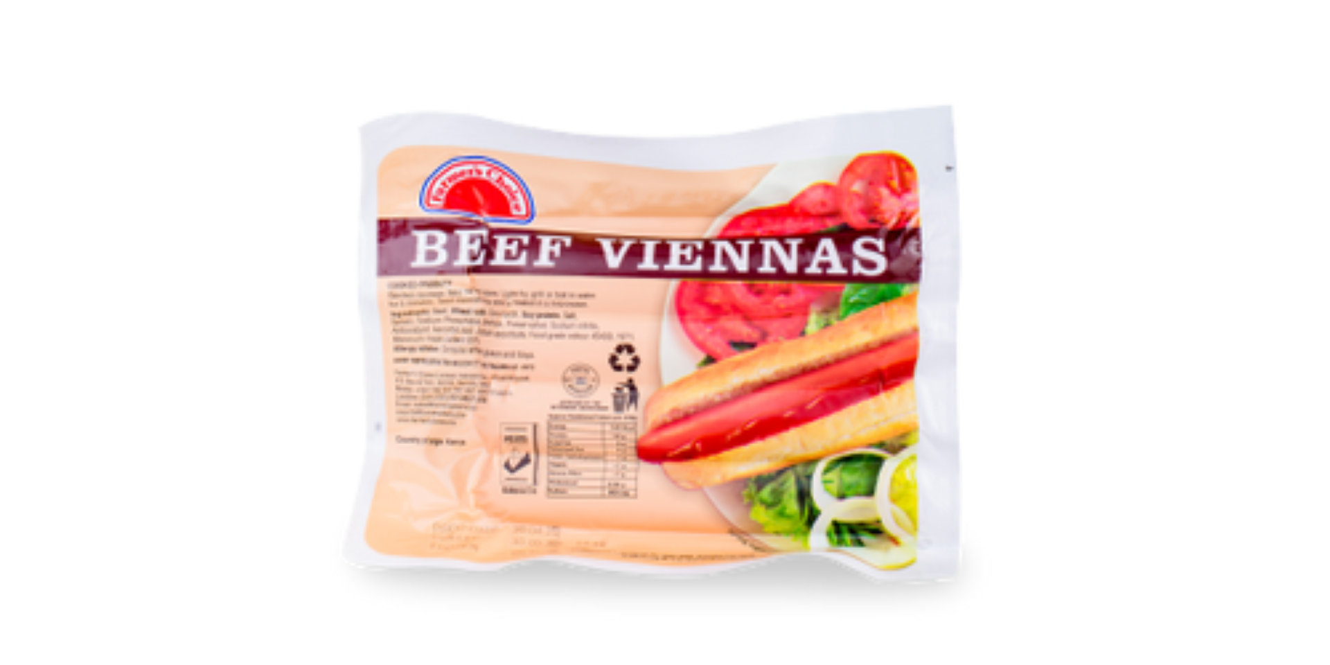 FCL BEEF VIENNAS 1KG (EXTRA LONG)